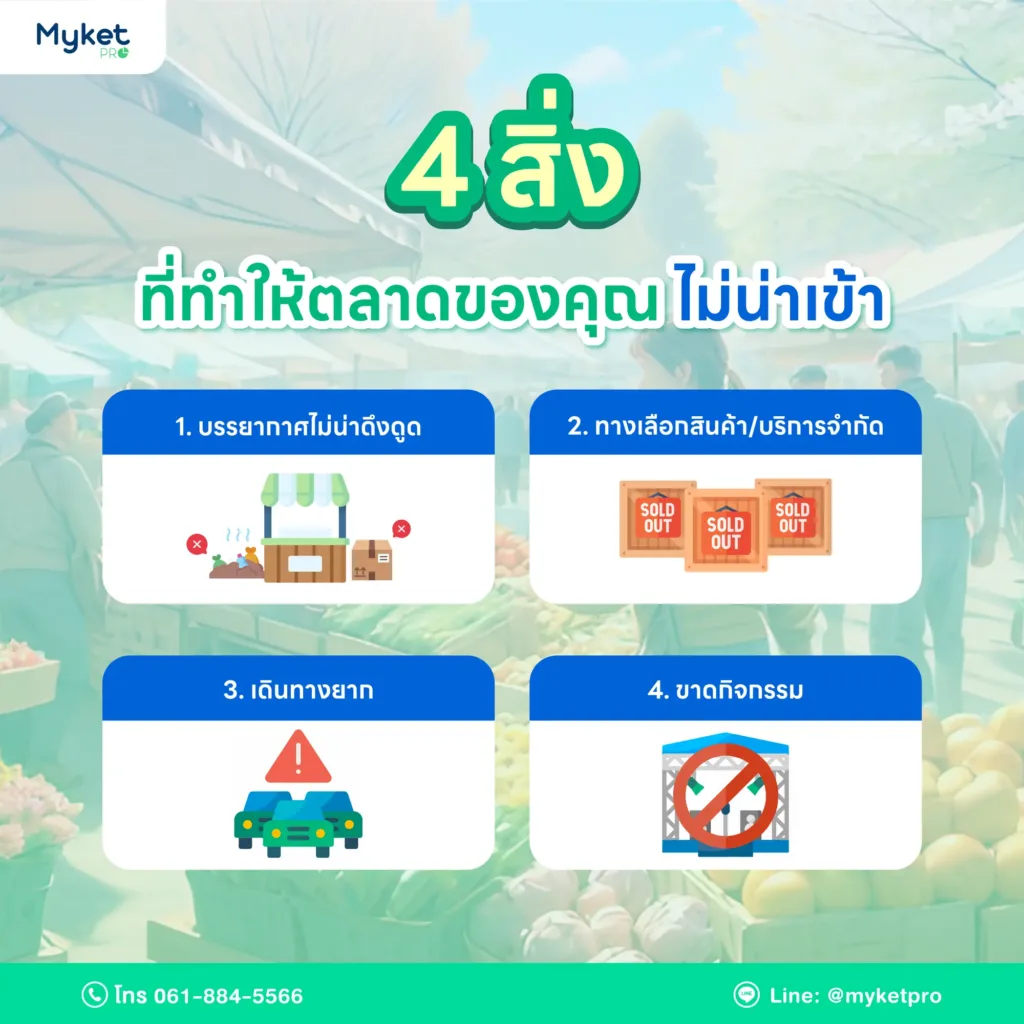 4 สิ่งที่ทำให้ตลาดของคุณไม่น่าเข้า และวิธีแก้ไข